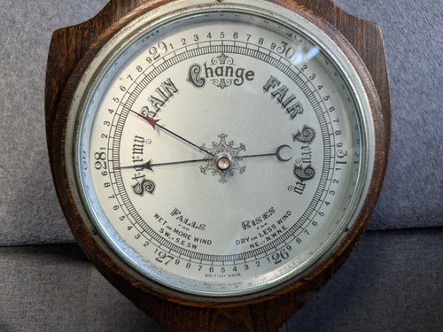 Large 2ft Edwardian BANJO ANTIQUE BAROMETER English Made - Picture 6 of 10
