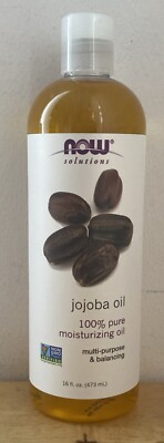 Now Solutions 100% Pure Moisturizing Jojoba Oil 16oz Exp 11/26 Skin Hair NEW