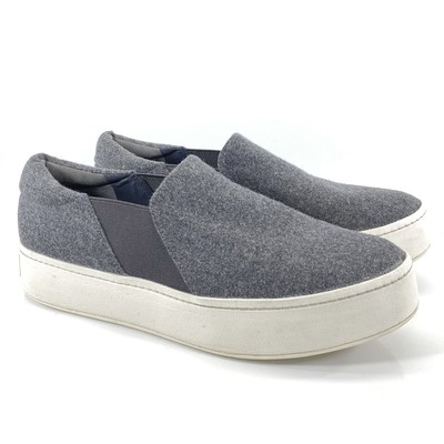 white platform slip on sneakers