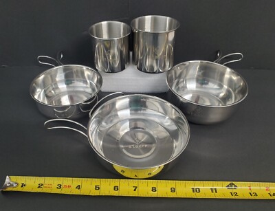 Staerr Open Fire Cookware  5 Piece Stainless Steel W/Folding Handles