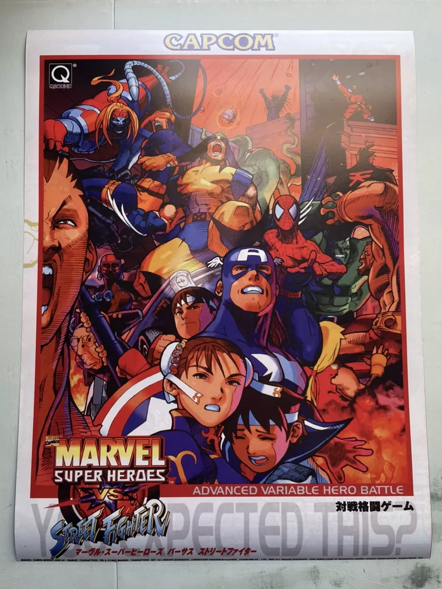 Marvel Super Heroes Vs Street Fighter Poster 12x16