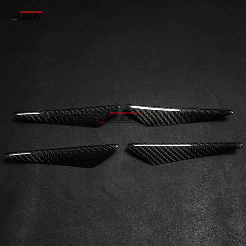 Carbon Front Bumper Lip Splitter Canard Fin Cover For BMW E90 E92 E93 M3 05-2012 - Picture 3 of 10