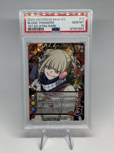 Blood Transfer MHA04 XR-C 11/108 My Hero Academia CCG League of Villains PSA 10 - 第 1/2 張圖片