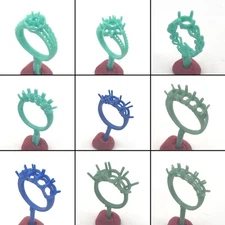 9PC Rings Wax Pattern Mold Jewelry | Big Diamond Loyal Ring Design Model WRB329