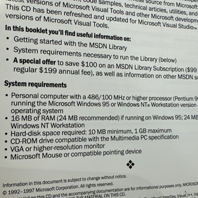その他 Microsoft DEVELOPER NETWORK CD MSDN Microsoft Developer Network Library Archive : Microsoft