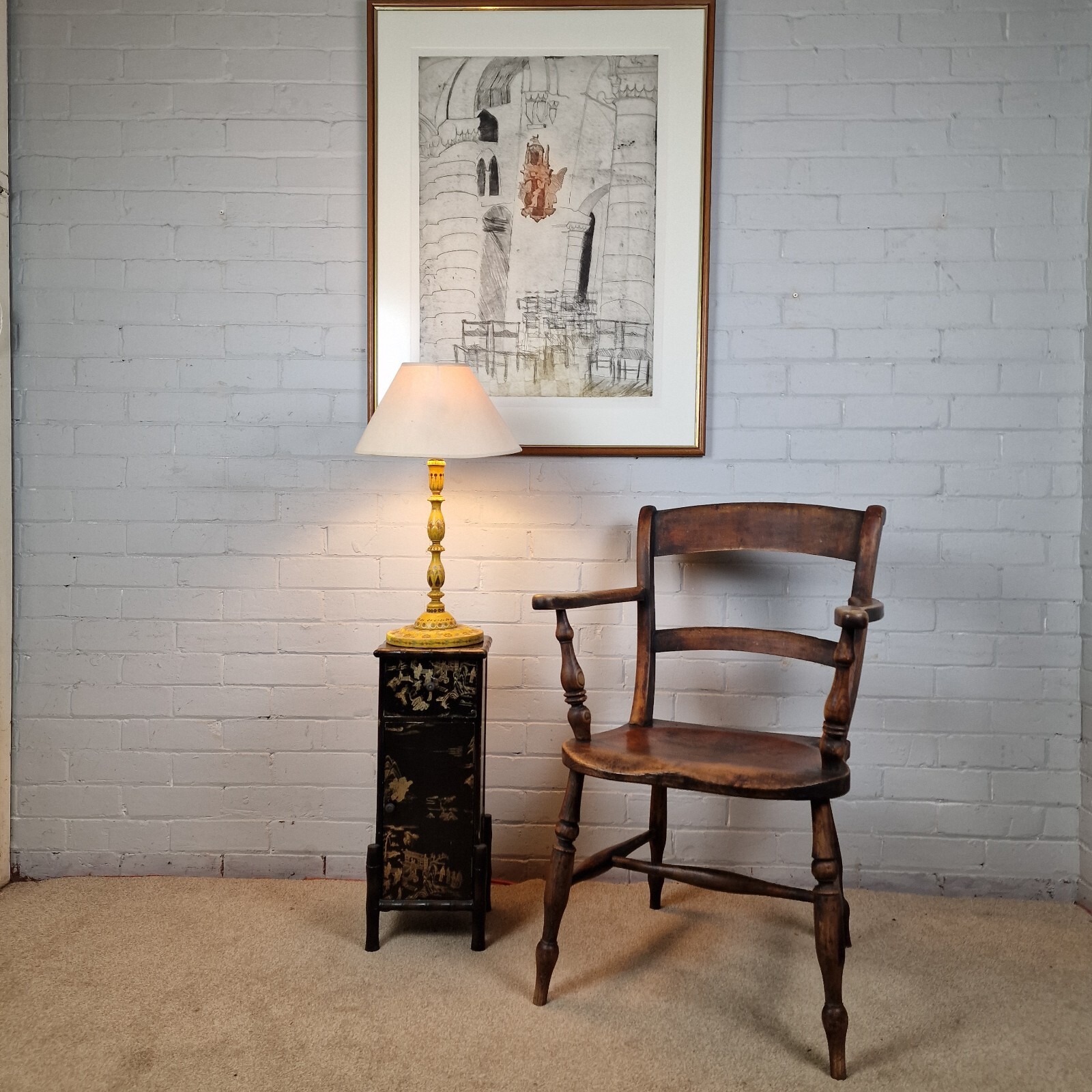 Victorian Elm and Beech Oxford Bar Back Windsor Chair eBay