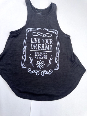 Freeze Brand Tank Top ''Live Your Dreams, Run Free and Wander Always'' - Womens SM