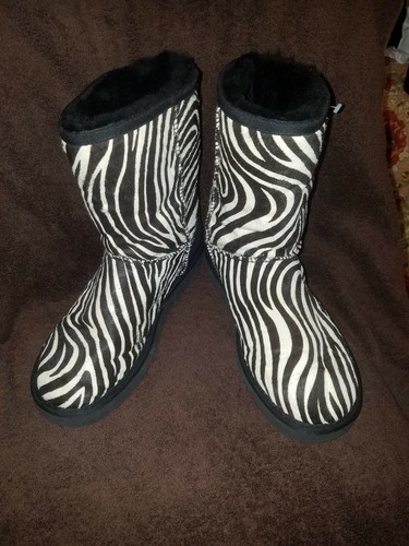 UGG AUSTRALIA S/N10027 Zebra Leather Calf Hair Sh