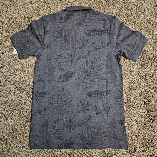 George Mens Pique Collared Polo Stretch Charcoal Patterned XS (34-36) NWT BIN - Picture 2 of 8