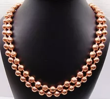 Statement Size COPPER BALL CHAIN Necklaces Bracelets 9.5mm Round + Faceted Bead