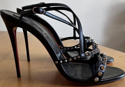 Christian Louboutin Tatooshka Spikes 100 Leather Sandal Women's