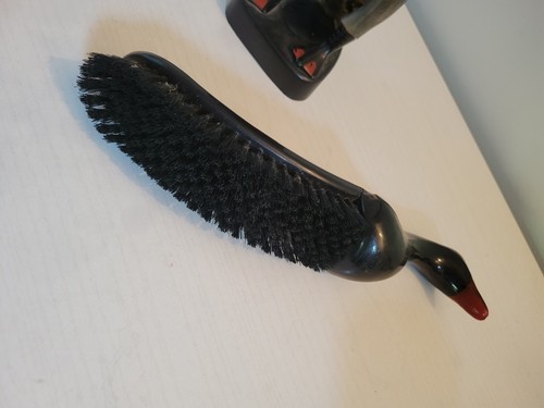 Vintage Duck Figural Butler Brush For Lint, Clothing, And Shoes. Brush Stand - Picture 13 of 15