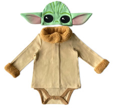 The Child Costume Bodysuit Baby Yoda Star Wars : The Mandalorian, 9-12Mos, New
