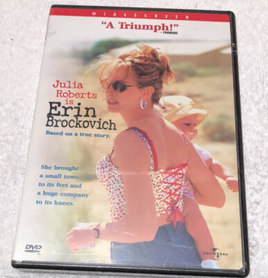 Erin Brockovich DVD, Julia Roberts, Aaron Eckhart, Albert Finney NEW  Sealed Pkg