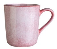 Kaffeetasse Kaffeebecher Teetasse Trinkbecher Mit Henkel Steingut Rosa 355 Ml