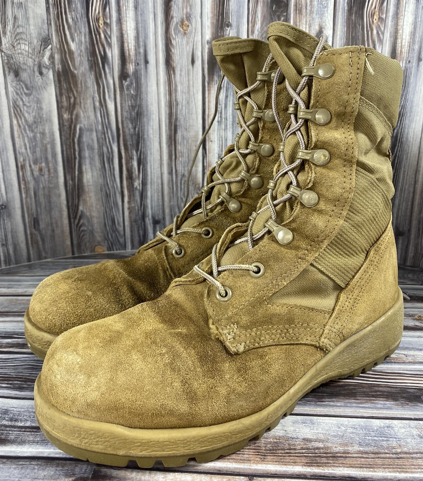 Bates Hot Weather Combat Boots with Vibram Soles Size 6.5 Wide E41800A-image