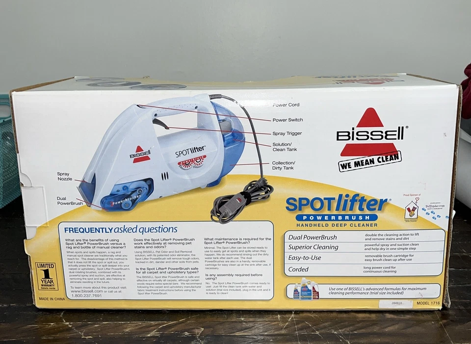 Bissell 1716 SpotLifter Powerbrush  Handheld Cleaner - Image 3 of 3