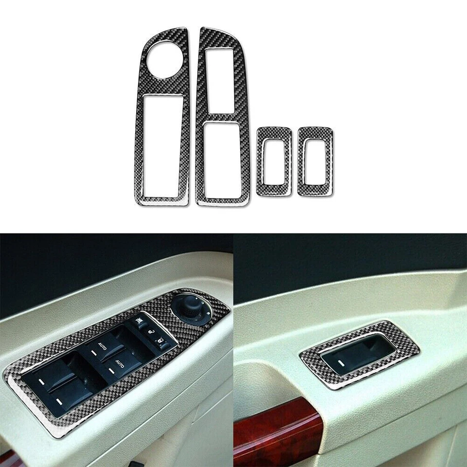 Kits de 30 piezas de cubierta interior completa de fibra de carbono real para Chrysler 300 2005-2010 Foto 4 de 4