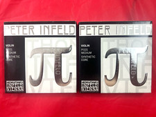 2 x 100 Authentic Thomastik Peter Infeld Violin String Set 4/4 with Tin E