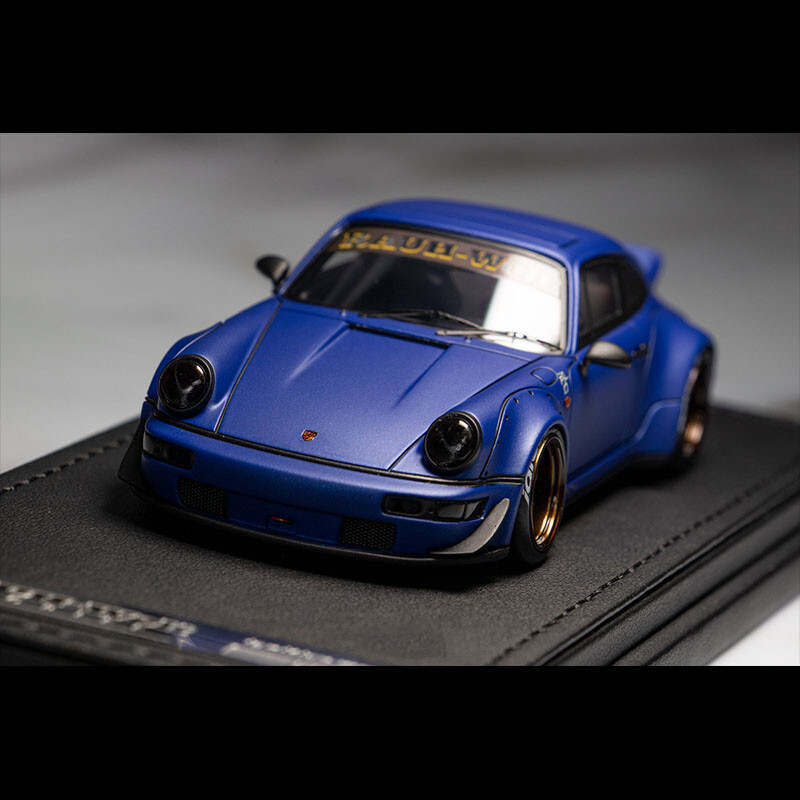 【ignition model】IG2519 RWB 964 MatteBlue 1/18 Ignition Model Porsche RWB 964 Matte Blue Resin Car