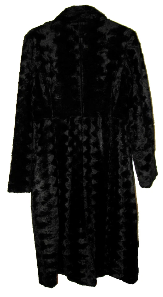 Abrigo de vestir de piel sintética negro largo Limited Too Girls talla XXL 2XL Foto 4 de 4