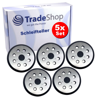 5x Schleifteller Haftteller 8-Loch 125mm Metall für Milwaukee ROS 125 E