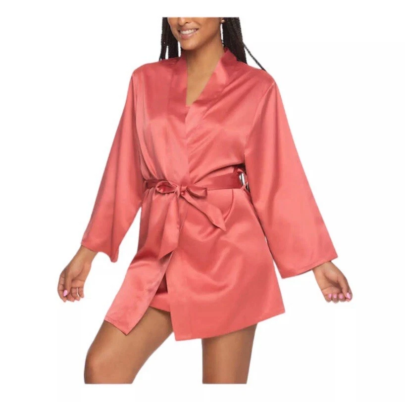 Conjunto de Camisón Felina Chemise Mujer Mediano Rojo Mineral Tela Satinada Vestido sin Mangas Foto 4 de 4