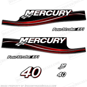 Fits Mercury 40hp Four Stroke EFI Decal Kit - 2005+