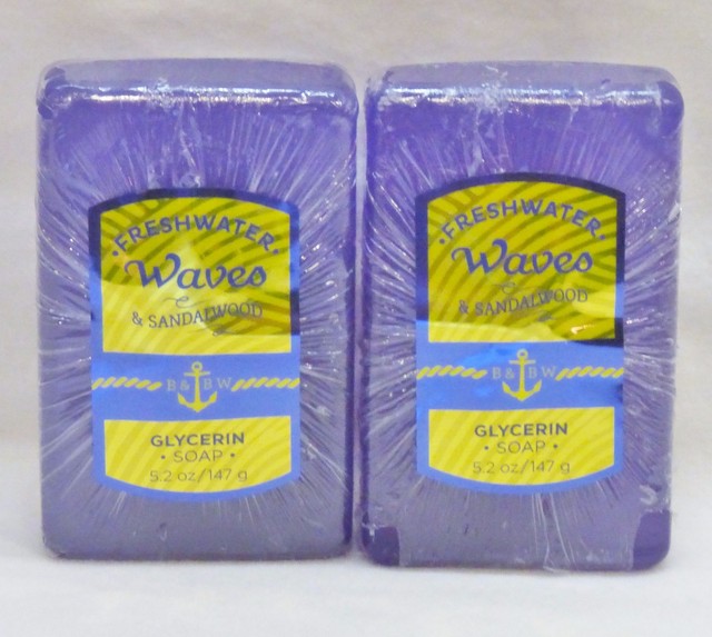 2 Freshwater Waves & Sandalwood Glycerin Soap Bath & Body Works 5.2 Oz eBay