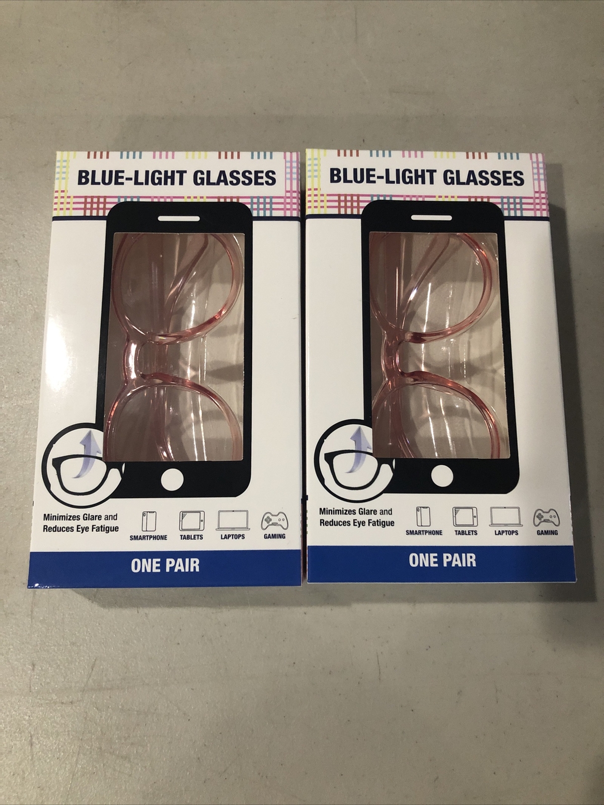 Pink Blue Light Blocking Glasses Set of 2-image