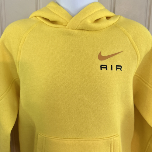 Nike Air Kids Size 4t Yellow Hooded Pullover Long Sleeve Sweatshirt - Picture 5 of 11