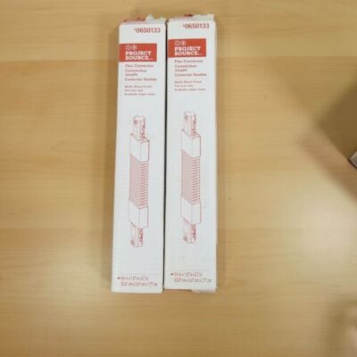 Lot of 2 Project Source Flex Connector Matte White Finish 0650132