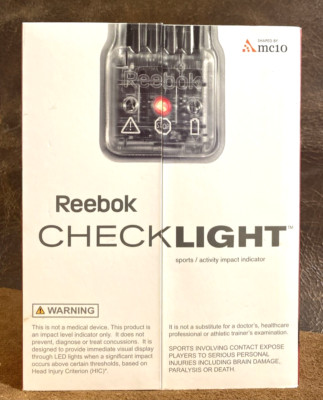 Reebok Checklight Sports/Activity Impact Indicator Black Z85846 X-Large Sealed