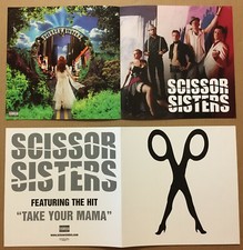 SCISSOR SISTERS Rare VINTAGE DOUBLE SIDED PROMO POSTER FLAT of 2003 CD 12x24 USA