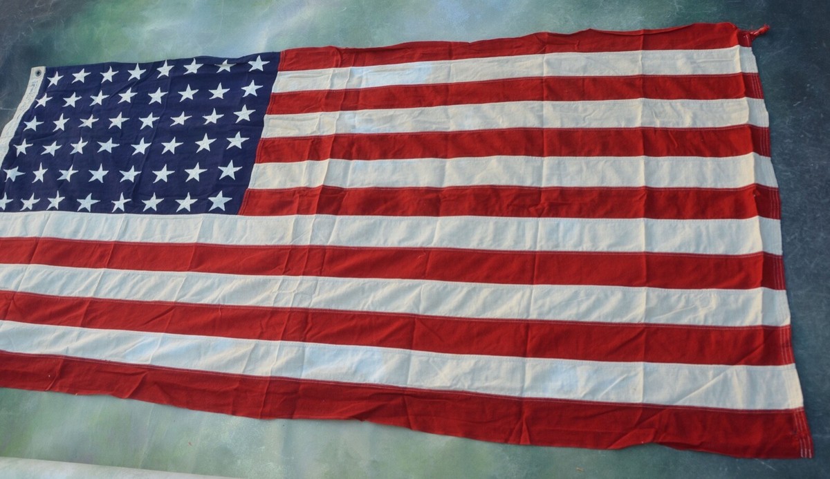 Vintage Collegeville Flag & MFG. Co. USA Flag 48 Star 3.52' X
