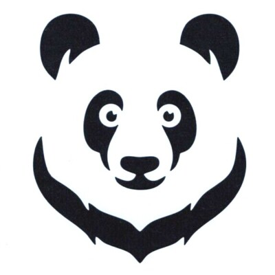 Panda Schablone wiederverwendbar wendbar Tiere. Schablone Panda wiederverwendbar wendbar