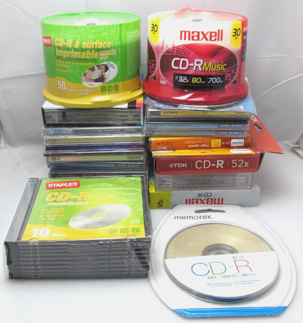 Minidiscs Maxell Lot De 5 Burari Transparents 80 Minutes - Envoi Rapide