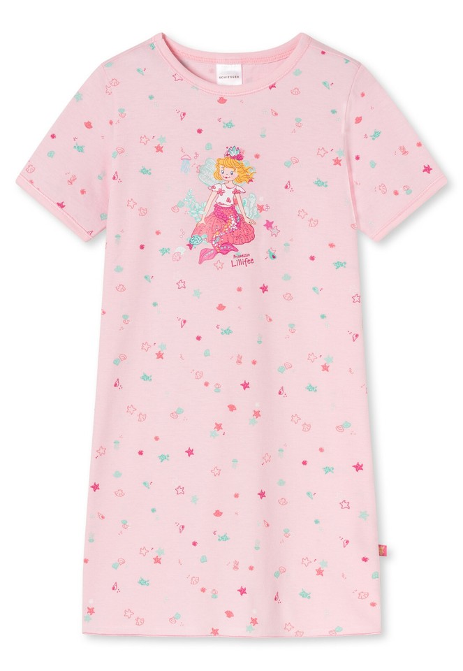 Schiesser Mädchen Nachthemd - Kariertes Sleepshirt Mit Pferdemotiv