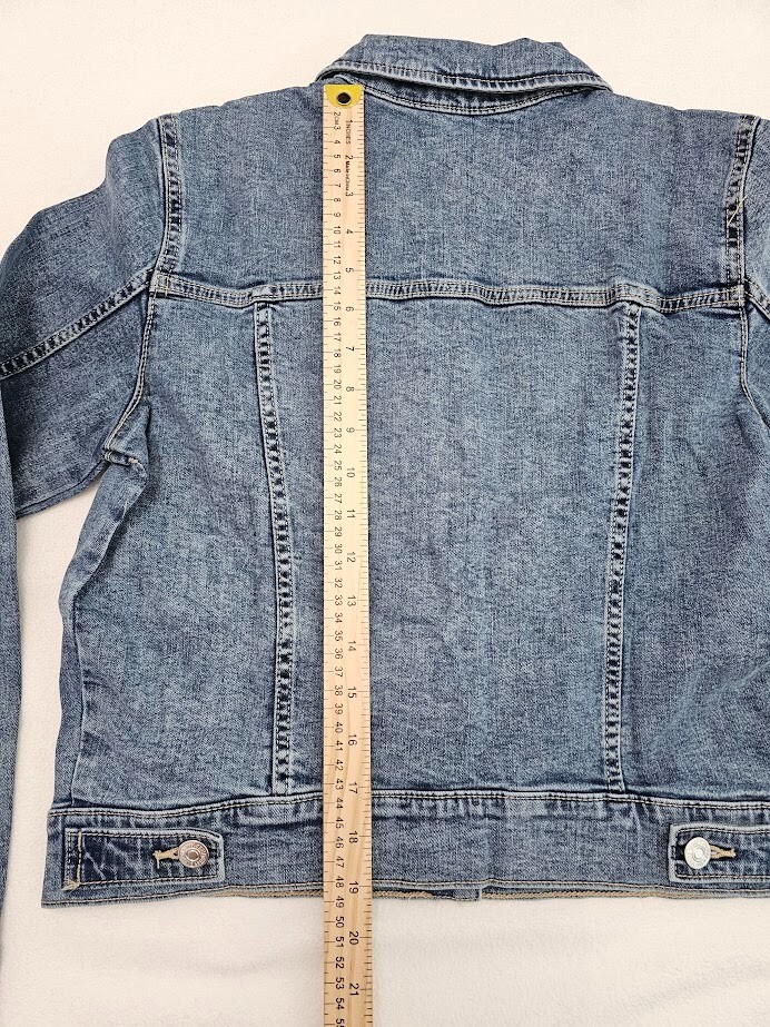 NWT Mango MNG Womens Denim Blue Pocketed Cotton Jeans Jacket Size Medium thumbnail 5