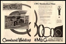 1919 Cleveland Welding & Mfg Co. CWC Standardized Rims 2-Page Vintage Print Ad