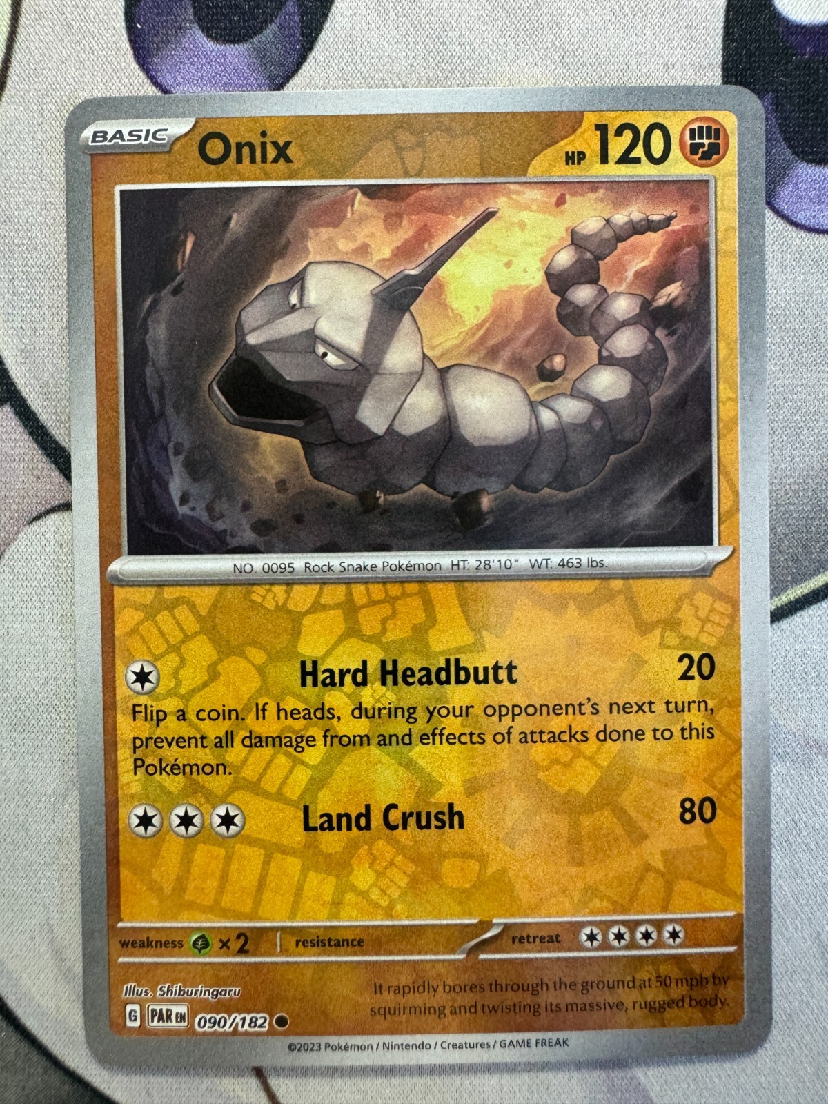 Onix Reverse Holo English Pokemon TCG BKAY120