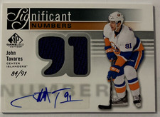 2011-12 UD SP Game Used John Tavares Significant Numbers Jersey Auto /91 Leafs !