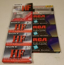 Mixed Blank Cassette Tapes Lot Of 9 RCA SONY BASF Tone Master