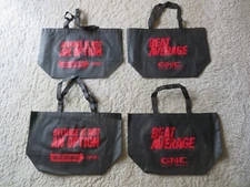 (4) Count Lot GNC Reusable Shopping Tote Bags 20" x 12" x 8" Beat Average