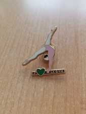 Pin's Pins Pin Enamel 32  Gymnastique POUTRE "J'AIME LA GYM"