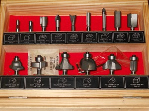 Professional woodworker router bit set 15-piece