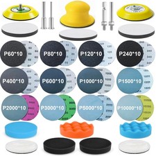 137Pcs 3 Inch Sanding Disc Polishing Kit, Headlight Restoration Kit,...