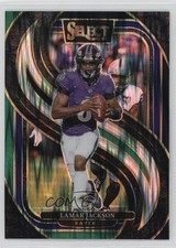 2024 Panini Select Premier Level Black & Green Shock Prizm Lamar Jackson jc3