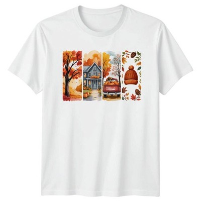 Cozy Autumn Vibes Pumpkin Patch T-Shirt Bauernhaus Herbst Geschenk für Sie und Ihn