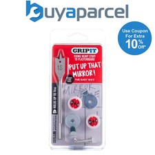GRIPIT Grip it Red Mirror Picture Hanging Kit Plasterboard Wall 74kg Capacity